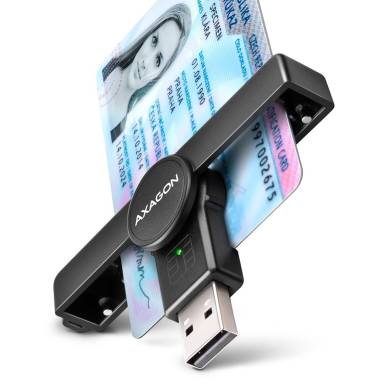 AXAGON CRE-SMPA PocketReader USB-A Smart Card Reader Black CRE-SMPA
