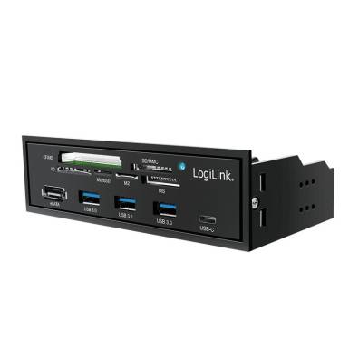 Logilink 5.25" multifunction front panel with 6-way card reader Black UA0341 Logilink 5.25" multifunction front panel with 6-way card reader Black UA0341
