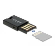 DeLock USB 2.0 Card Reader for Micro SD memory cards Black 91603