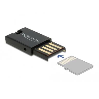 DeLock USB 2.0 Card Reader for Micro SD memory cards Black 91603 DeLock USB 2.0 Card Reader for Micro SD memory cards Black 91603