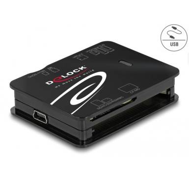 DeLock USB 2.0 Card Reader Black 91007 DeLock USB 2.0 Card Reader Black 91007