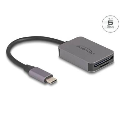 DeLock USB Type-C Card Reader in aluminium enclosure for SD or Micro SD memory cards 91009 DeLock USB Type-C Card Reader in aluminium enclosure for SD or Micro SD memory cards 91009