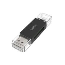 Hama USB 2.0 SD/microSD Card Reader Black 00200130