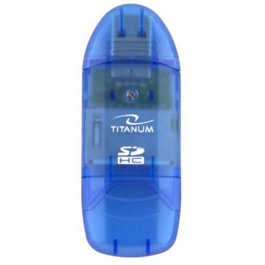 Titanium TA101B USB2.0 Card Reader Blue TA101B Titanium TA101B USB2.0 Card Reader Blue TA101B