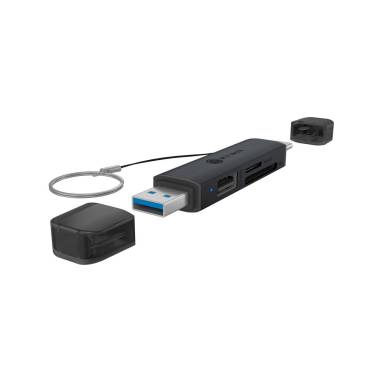 Raidsonic IcyBox IB-CR203-CU3 3-in-1 Card Reader Black IB-CR203-CU3 Raidsonic IcyBox IB-CR203-CU3 3-in-1 Card Reader Black IB-CR203-CU3