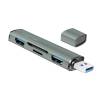 Logilink UA0394 USB 3.2 Gen2 2-port hub with card readers Aluminium UA0394