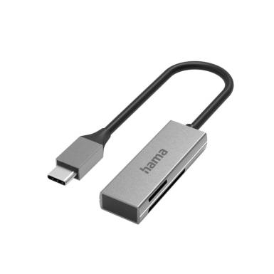 Hama USB 3.0 SD/microSD Card Reader Silver 00200131 Hama USB 3.0 SD/microSD Card Reader Silver 00200131
