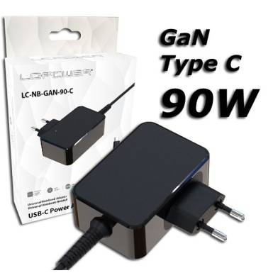 LC Power LC-NB-GAN-90-C 5-20V / 4,5A 90W Type-C univerzális hálózati notebook töltő LC-NB-GAN-90-C LC Power LC-NB-GAN-90-C 5-20V / 4,5A 90W Type-C univerzális hálózati notebook töltő LC-NB-GAN-90-C