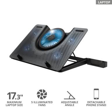 Trust GXT 1125 Quno Notebook hűtő Black 23581 Trust GXT 1125 Quno Notebook hűtő Black 23581
