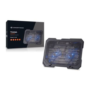 Conceptronic THANA01B 2 ventilátoros laptop hűtőpad Black THANA01B Conceptronic THANA01B 2 ventilátoros laptop hűtőpad Black THANA01B