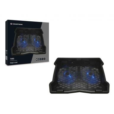 Conceptronic  THANA06B 2 ventil&aacute;toros laptop hűtőpad Black THANA06B