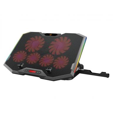 Conceptronic THYIA01B ERGO RGB 6 ventilátoros gamer laptop hűtőpad mobiltartóval THYIA01B Conceptronic THYIA01B ERGO RGB 6 ventilátoros gamer laptop hűtőpad mobiltartóval THYIA01B