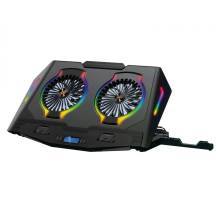 Conceptronic  THYIA02B ERGO RGB 2 ventil&aacute;toros gamer laptop hűtőpad mobiltart&oacute;val THYIA02B