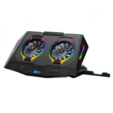 Conceptronic  THYIA02B ERGO RGB 2 ventil&aacute;toros gamer laptop hűtőpad mobiltart&oacute;val THYIA02B