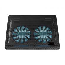 Conceptronic  CNBCOOLPAD2F 2 ventil&aacute;toros laptop hűtőpad Black CNBCOOLPAD2F