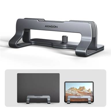 AXAGON STND-VG vertical stand for laptops and tablets Grey STND-VG