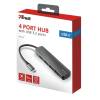 Trust Halyx Aluminium USB-C to 4-Port USB-A 3.2 Hub Black 23328