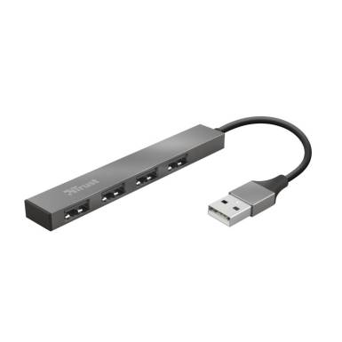 Trust Halyx Aluminium 4-Port Mini USB Hub Silver 23786 Trust Halyx Aluminium 4-Port Mini USB Hub Silver 23786