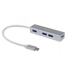 BlackBird USB Type-C HUB 4xUSB 3.0 Silver BH1201