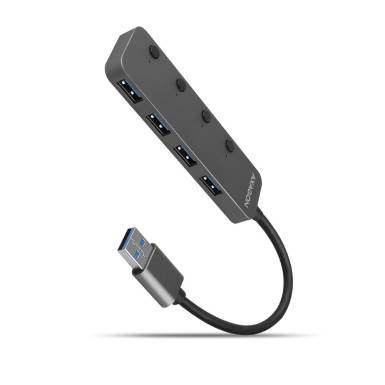 AXAGON HUE-MSA USB3.2 Hub 4-port metal Silver HUE-MSA