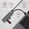 AXAGON HUE-MSA USB3.2 Hub 4-port metal Silver HUE-MSA