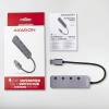AXAGON HUE-MSA USB3.2 Hub 4-port metal Silver HUE-MSA