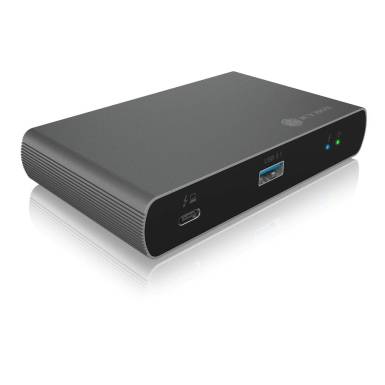 Raidsonic IcyBox IB-HUB801-TB4 4-port hub with Thunderbolt 4 interface and up to 8K@30 Hz video output IB-HUB801-TB4 Raidsonic IcyBox IB-HUB801-TB4 4-port hub with Thunderbolt 4 interface and up to 8K@30 Hz video output IB-HUB801-TB4