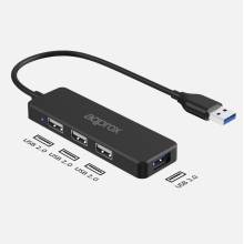 Approx HACCP47 USB Hub Adapter 3 USB 2.0 ports + 1 USB 3.0 port APPC47