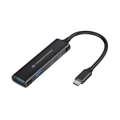 Conceptronic 4-Port USB-C HUB Black HUBBIES12B Conceptronic 4-Port USB-C HUB Black HUBBIES12B