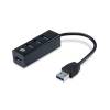 Conceptronic 4-Port USB 3.0 HUB Black HUBBIES04B