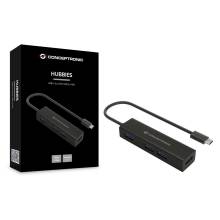 Conceptronic  4-Port USB-C HUB Black HUBBIES07B