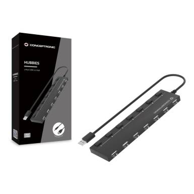 Conceptronic 7-Port USB 2.0 HUB Black HUBBIES08B Conceptronic 7-Port USB 2.0 HUB Black HUBBIES08B