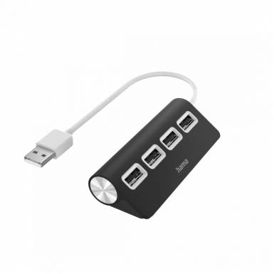 Hama USB 2.0 HUB 4xport Black 00200119 Hama USB 2.0 HUB 4xport Black 00200119