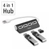 Hama USB 2.0 HUB 4xport Black 00200119
