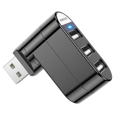 BOROFONE DH3 3-ports Splitter USB-C Hub Black DH3 BOROFONE DH3 3-ports Splitter USB-C Hub Black DH3