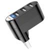 BOROFONE DH3 3-ports Splitter USB-C Hub Black DH3