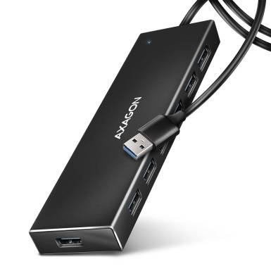 AXAGON HUE-F7A SuperSpeed USB-A FLAT HUB Black HUE-F7A AXAGON HUE-F7A SuperSpeed USB-A FLAT HUB Black HUE-F7A