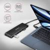 AXAGON HUE-F7A SuperSpeed USB-A FLAT HUB Black HUE-F7A