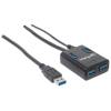 Manhattan SuperSpeed USB 3.0 Hub Black 162302