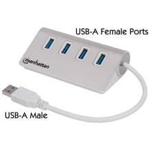 Manhattan 4-Port SuperSpeed USB 3.0 Hub White 163767 Manhattan 4-Port SuperSpeed USB 3.0 Hub White 163767