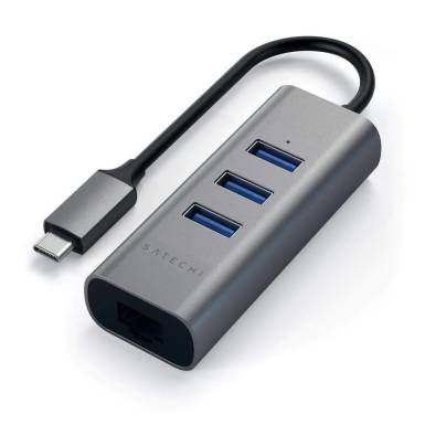 Satechi Type-C 2 in 1 USB HUB with Ethernet Space Grey ST-TC2N1USB31AM Satechi Type-C 2 in 1 USB HUB with Ethernet Space Grey ST-TC2N1USB31AM