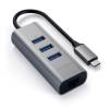 Satechi Type-C 2 in 1 USB HUB with Ethernet Space Grey ST-TC2N1USB31AM