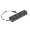 Gembird UHB-U3P1U2P6P-01 7-portos 1xUSB3.1 + 6xUSB2.0 HUB Black UHB-U3P1U2P6P-01