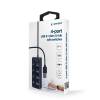 Gembird UHB-U3P4P-01 4-portos USB3.1 HUB Black UHB-U3P4P-01