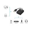 EQuip 4 Ports Travel USB Hub Black 128952