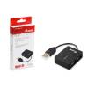 EQuip 4 Ports Travel USB Hub Black 128952