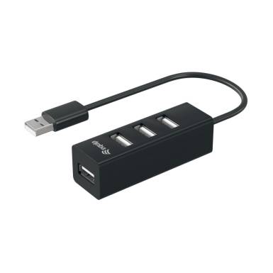 EQuip 4-Port USB 2.0 Hub Black 128955