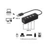 EQuip 4-Port USB 2.0 Hub Black 128955