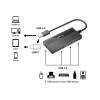 EQuip 4-Port USB 3.2 Gen 1 Hub with USB-C Adapter Black 128956