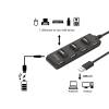 EQuip 7-Port USB 2.0 Hub Black 128957